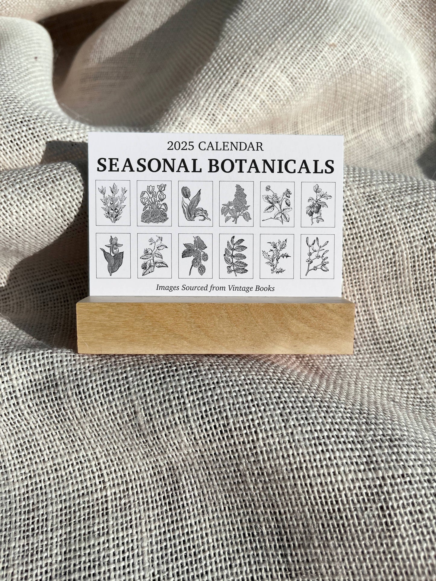 2025 Mini Desk Calendar | Seasonal Botanicals