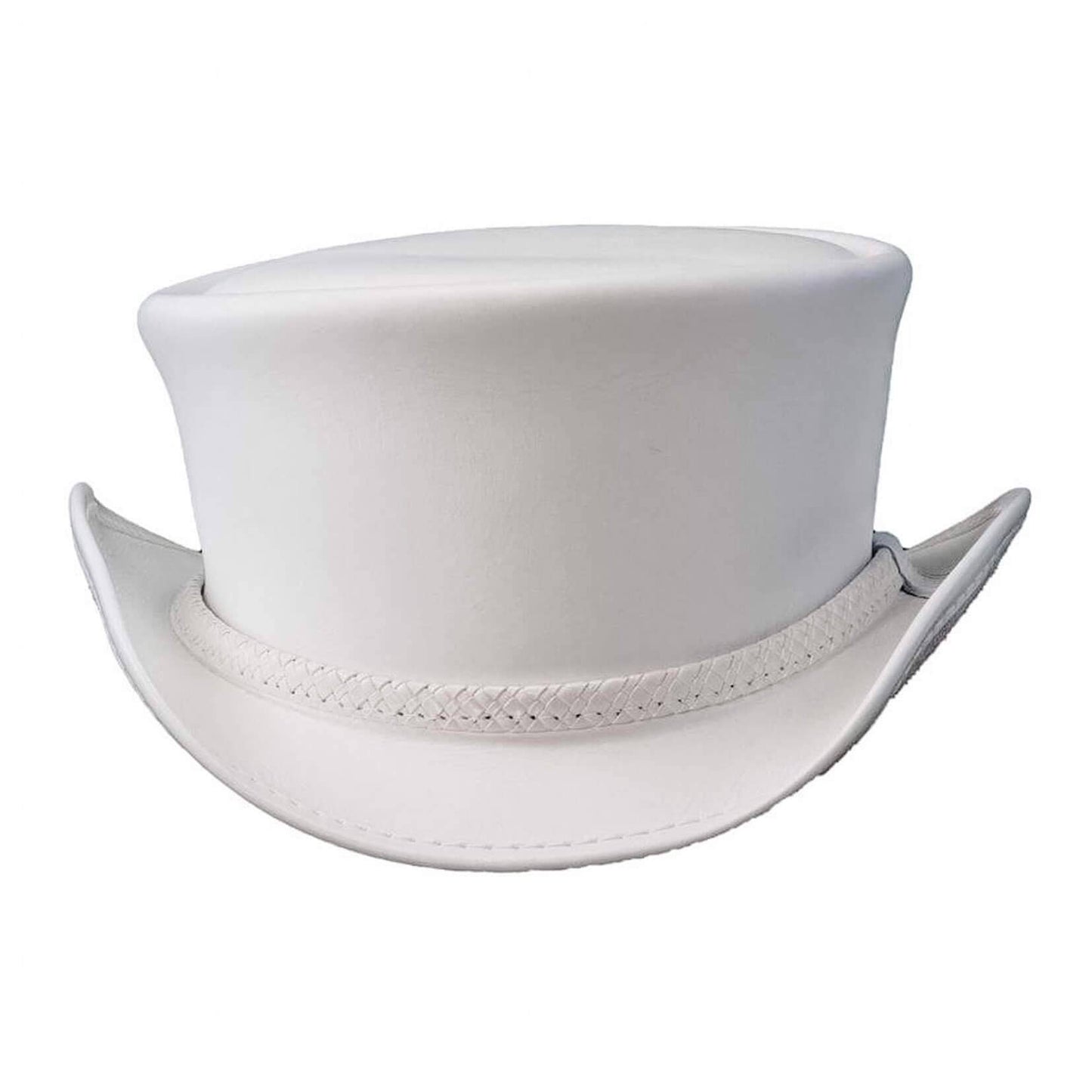 American Hat Makers Ghost Rider - White Leather Top Hat