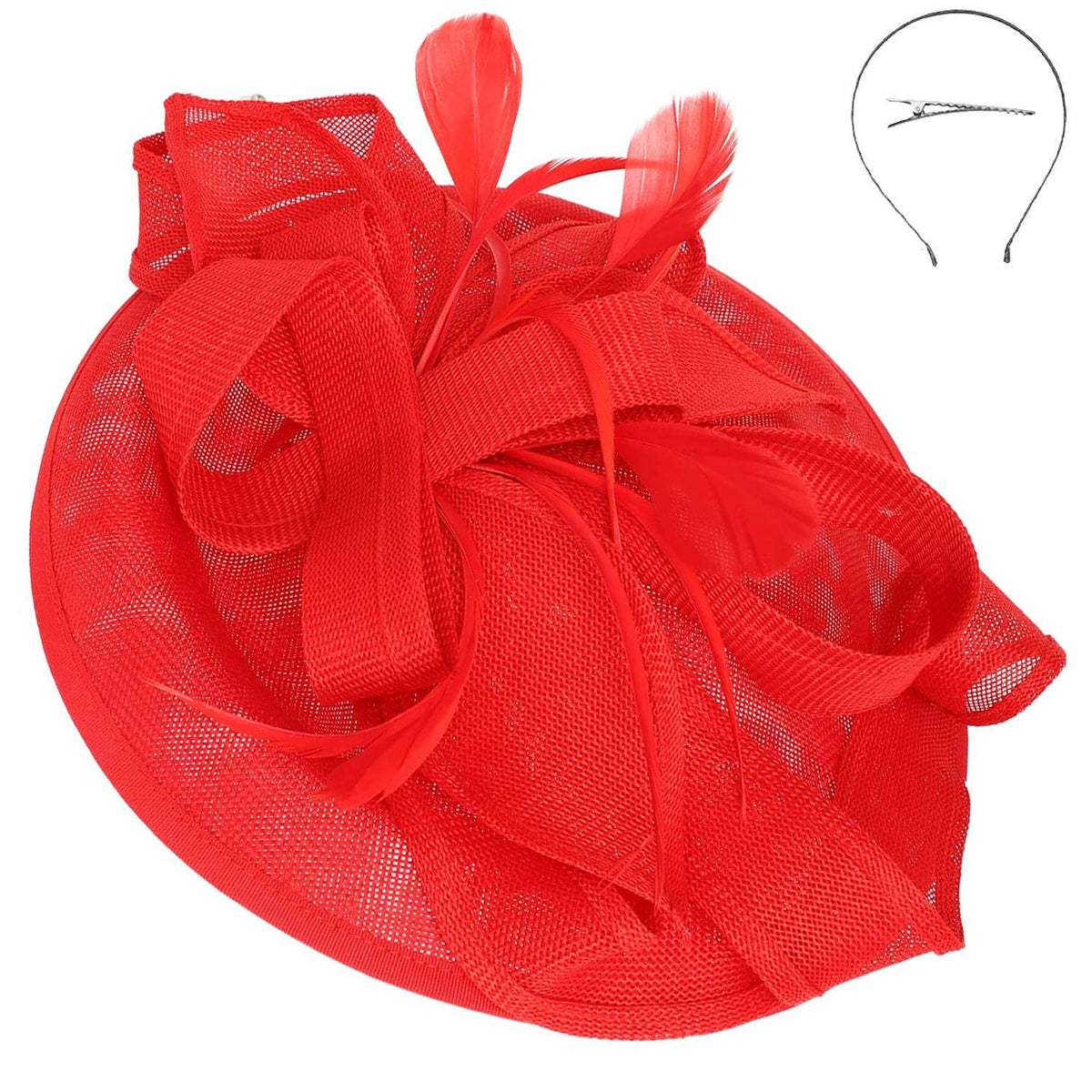 Ribbon Flax Fabric Fascinator Headband (Available in 3 Colors)