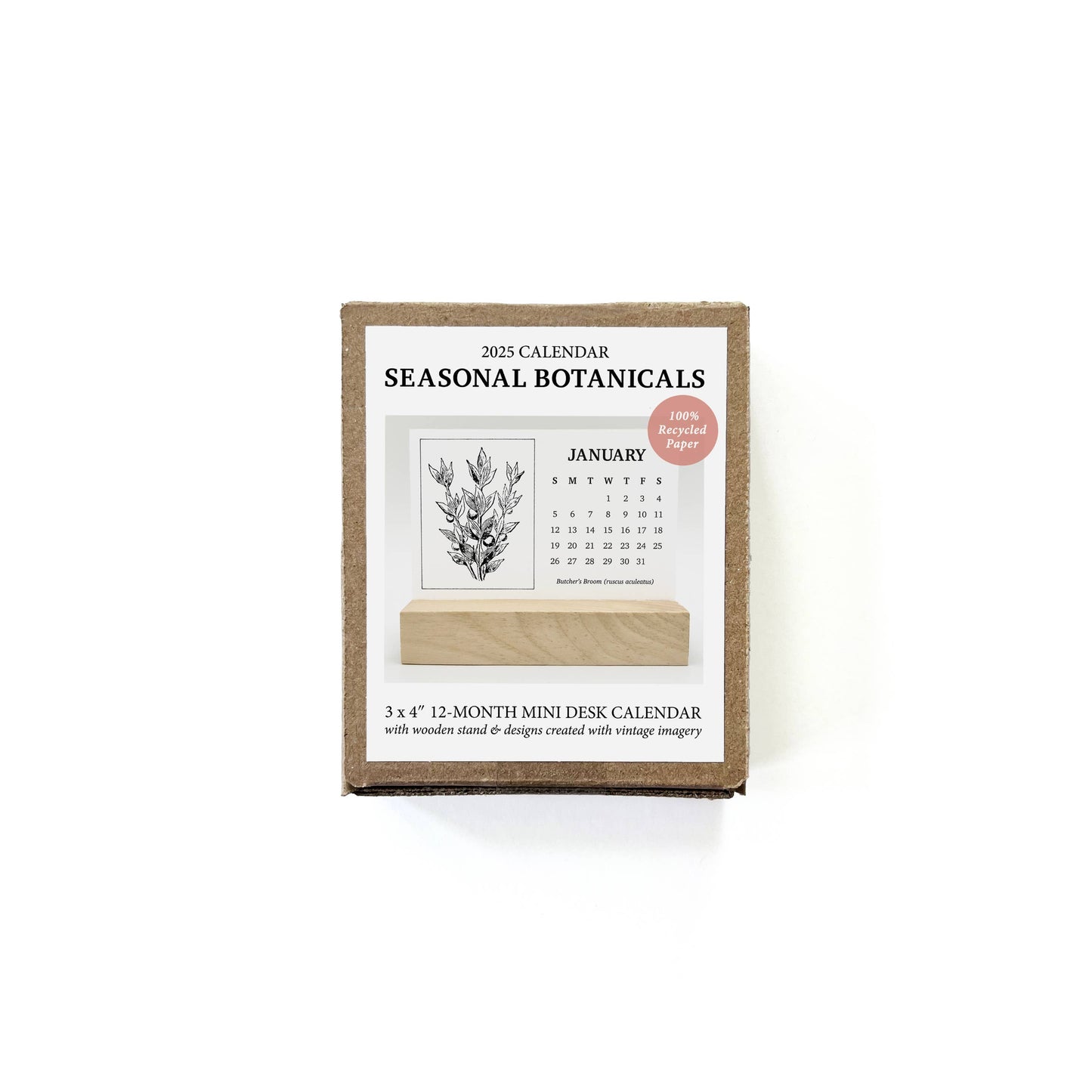 2025 Mini Desk Calendar | Seasonal Botanicals