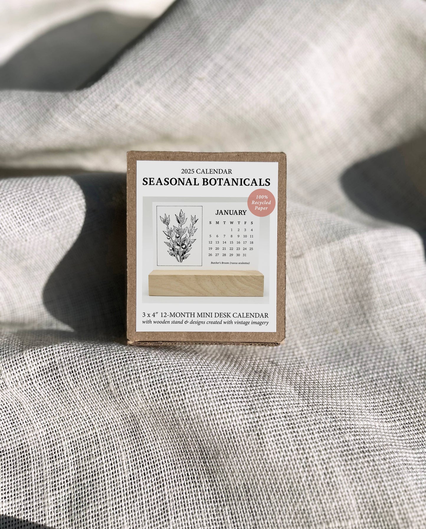 2025 Mini Desk Calendar | Seasonal Botanicals