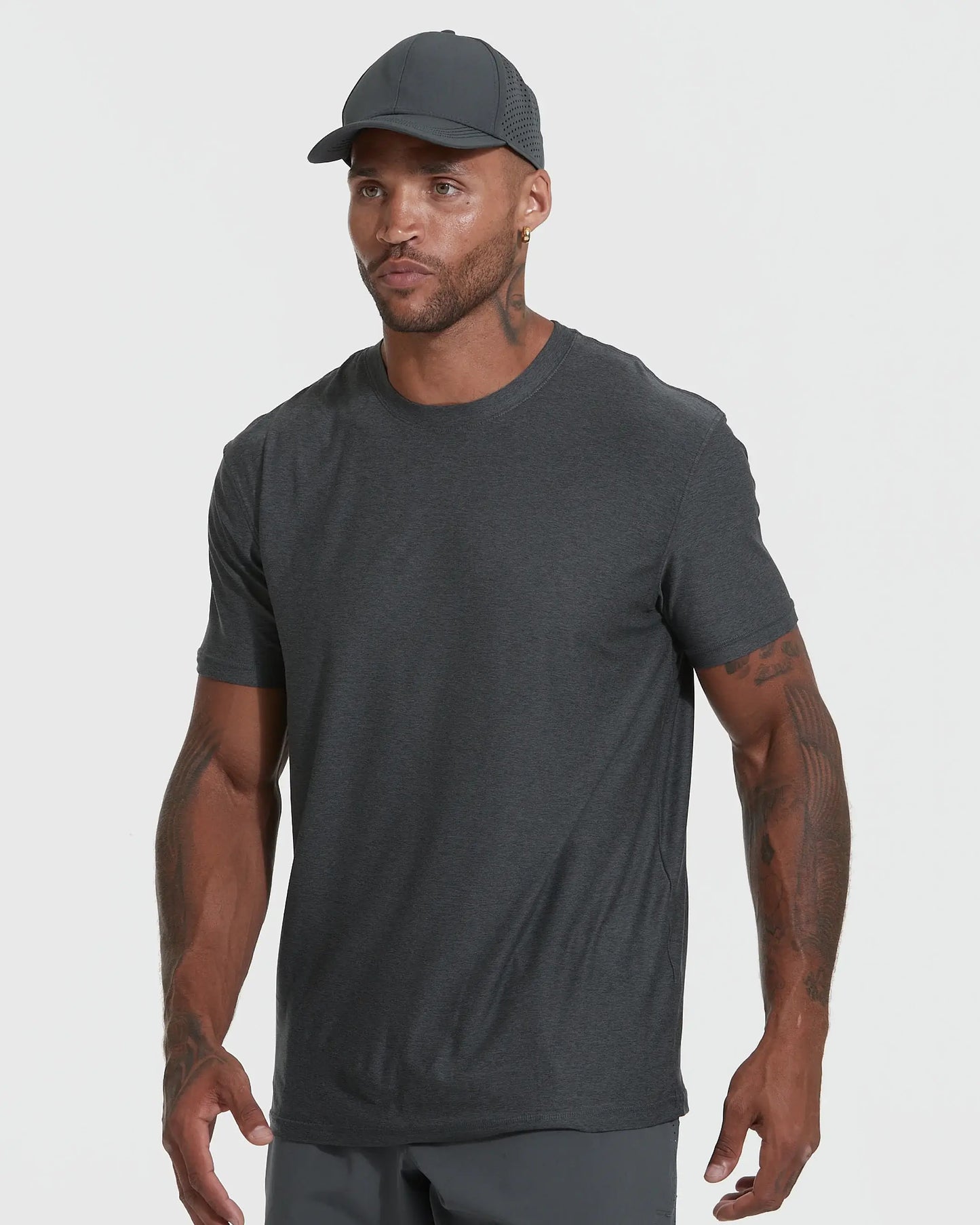 True Classic Crew Neck T-Shirt in Charcoal