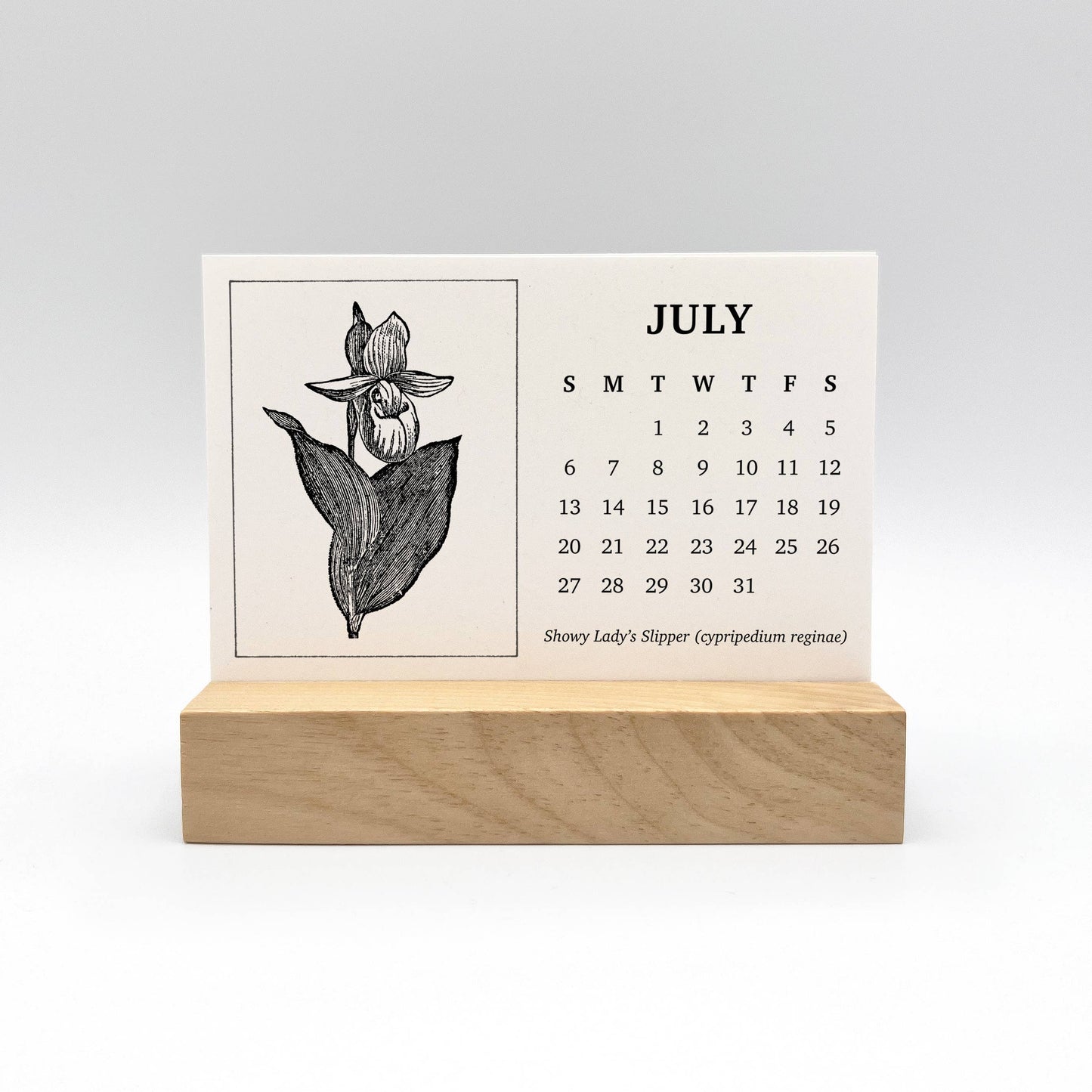 2025 Mini Desk Calendar | Seasonal Botanicals