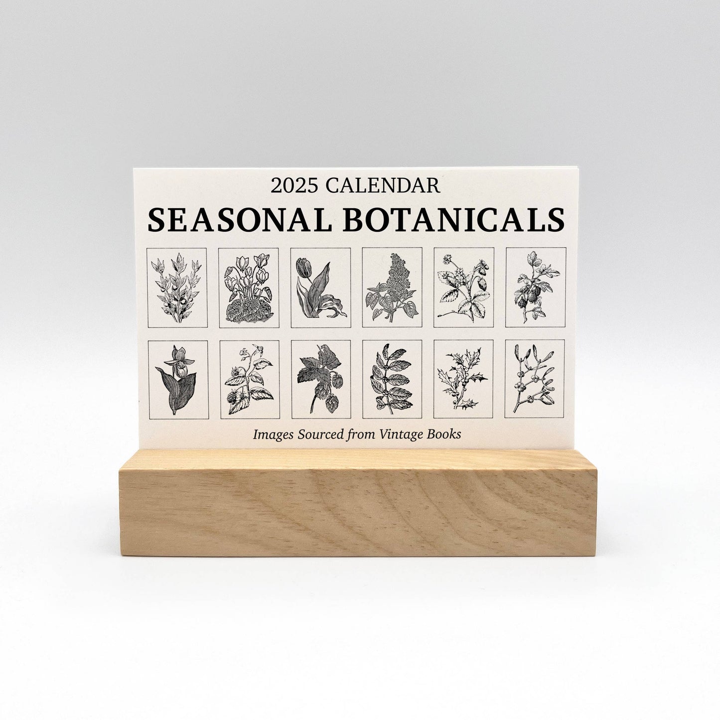 2025 Mini Desk Calendar | Seasonal Botanicals