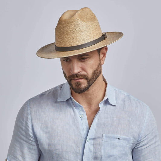 American Hat Makers Amarillo - Men's Palm Open Road Straw Hat