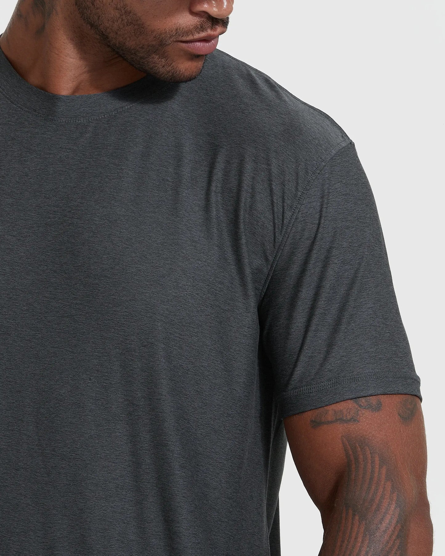 True Classic Crew Neck T-Shirt in Charcoal