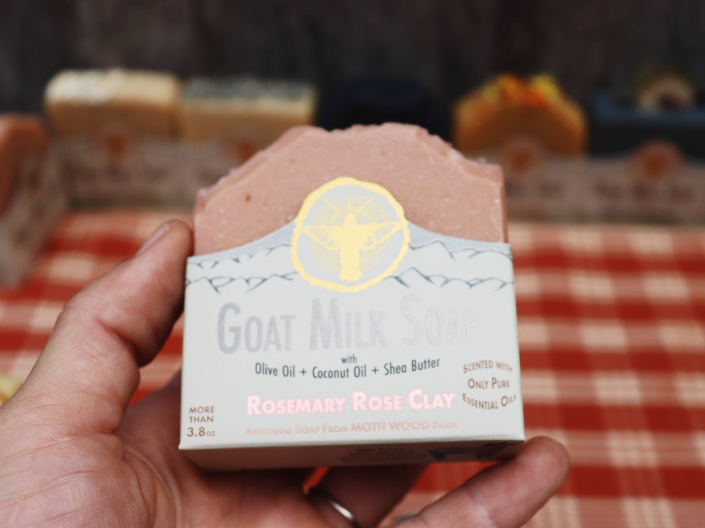 Moth Wood Farm Rosemary Rose Clay Goat Milk Soap