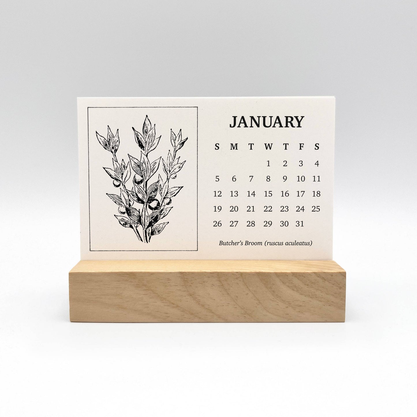 2025 Mini Desk Calendar | Seasonal Botanicals