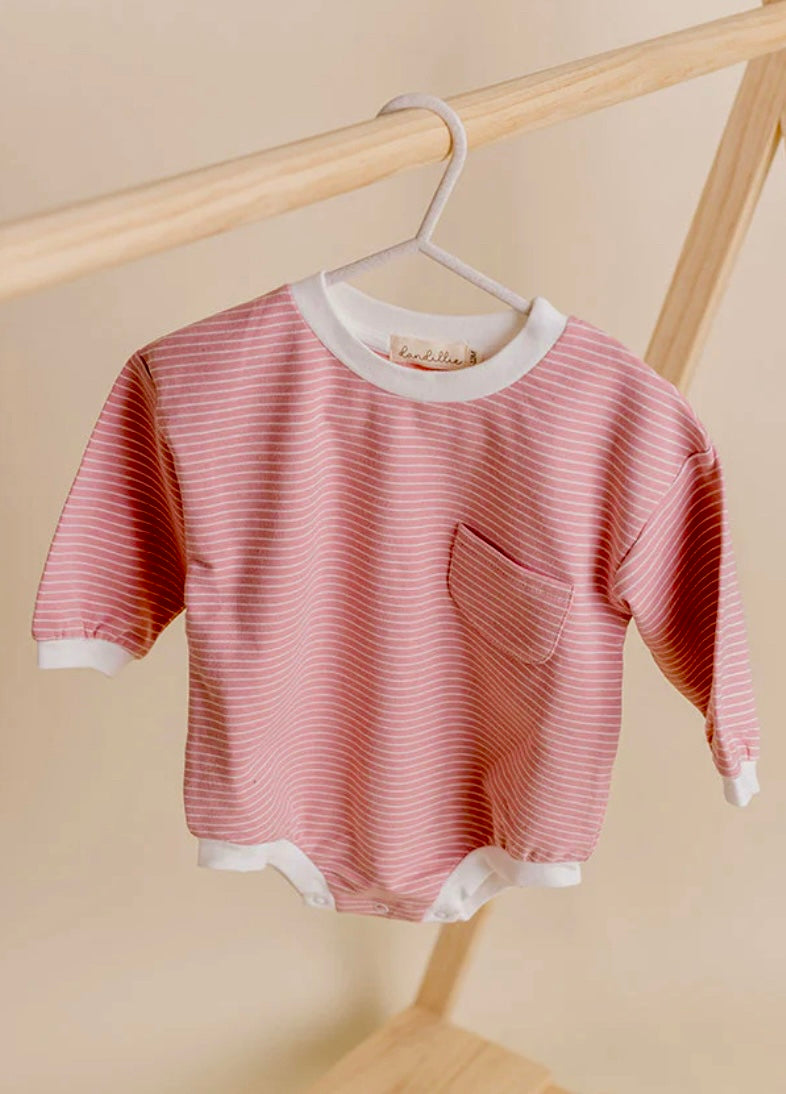 Dandillie Begonia Stripe Bubble Romper