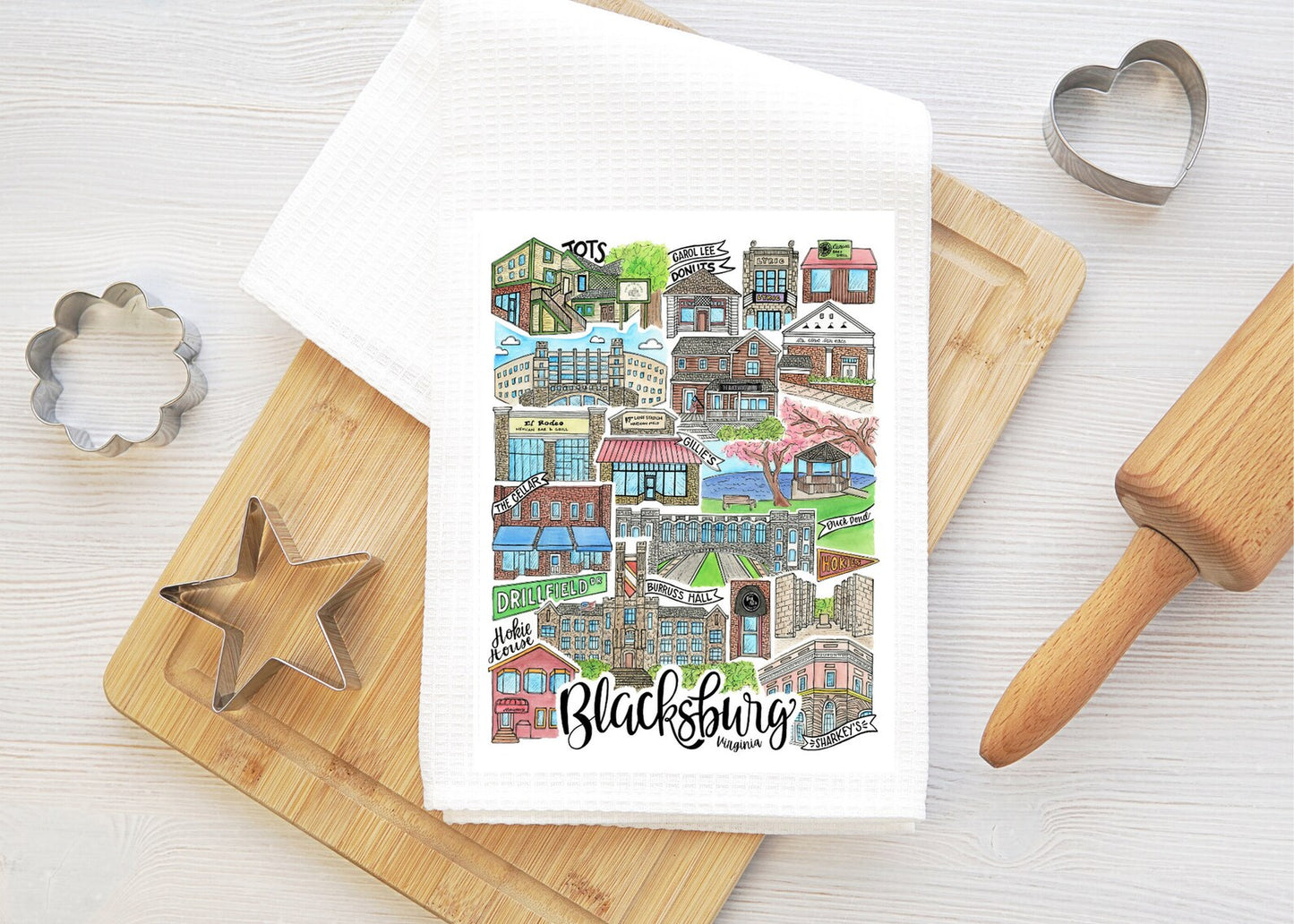 Mad Kitchen Blacksburg Tea Towel