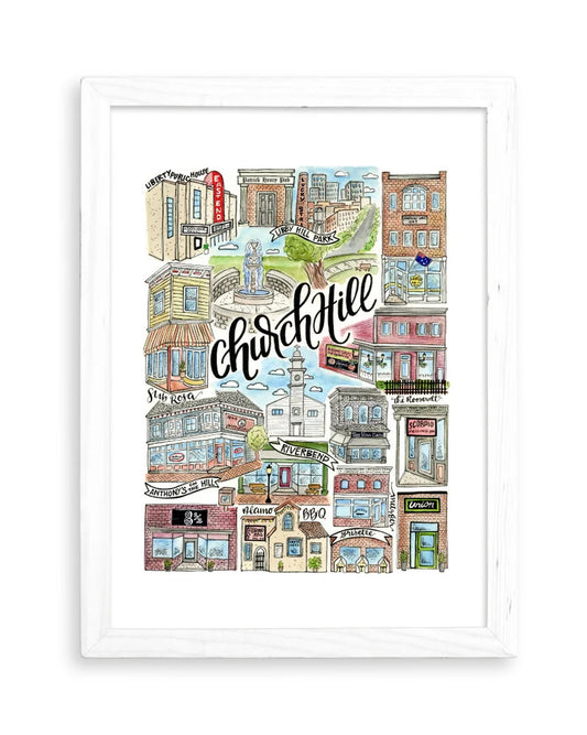 Church Hill 11x14 or 8.5x11 Print by Mad Kitchen Co.