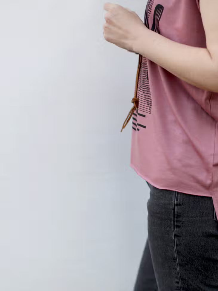 Desert Landscape Womens Rolled Cuff Muscle Tee