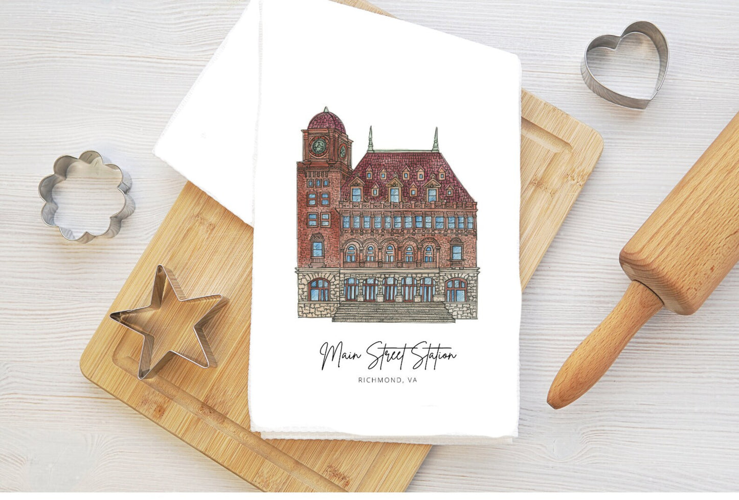 Mad Kitchen Main Street Station Tea Towel