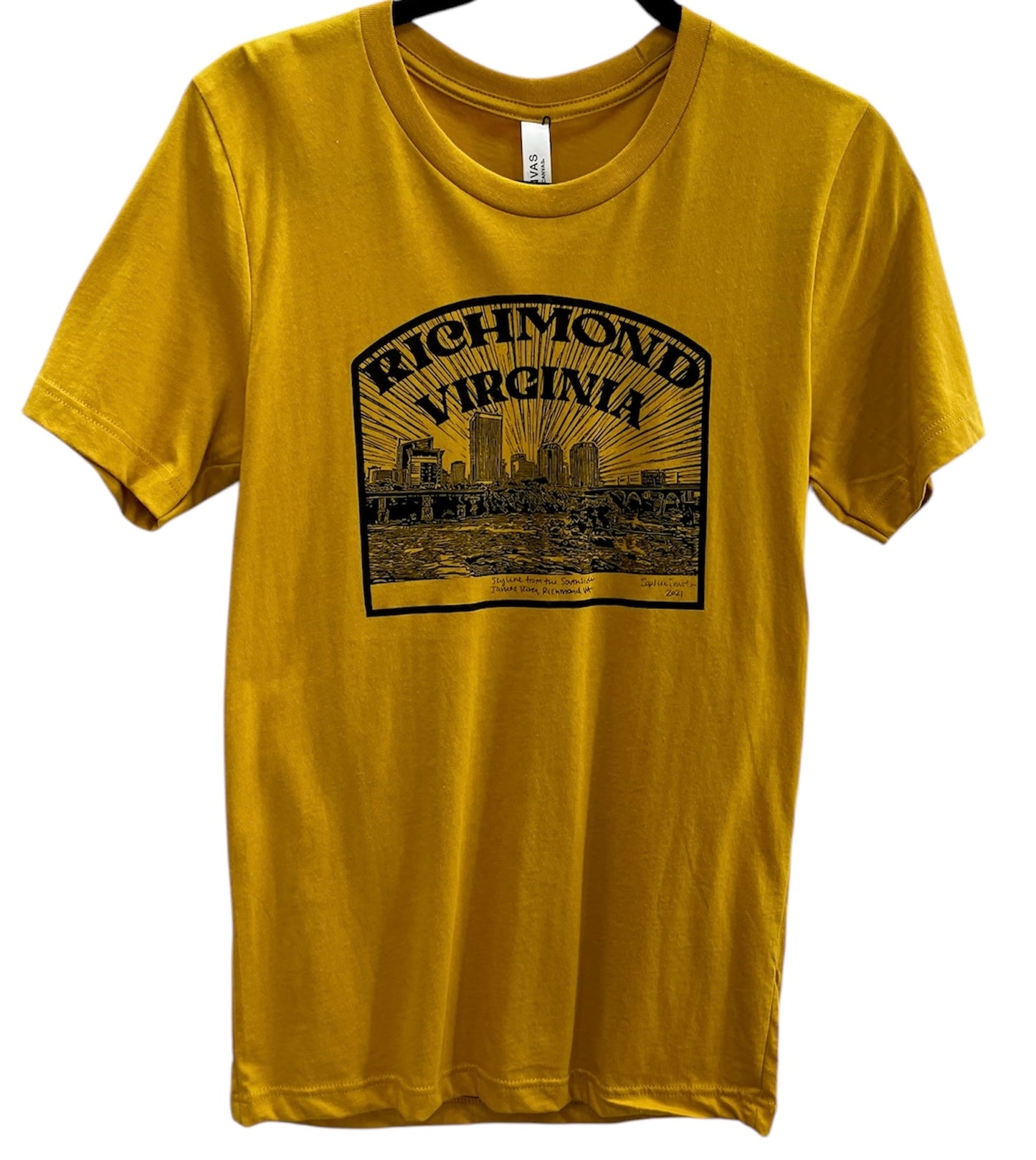 Richmond, VA Skyline Hand Screen T-Shirt