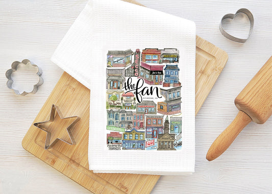 Mad Kitchen Tea Towel - The Fan Neighborhood of Richmond