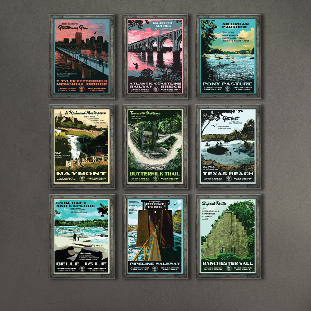 Vintage Outside RESTOCKED Mid-Century RVA Posters