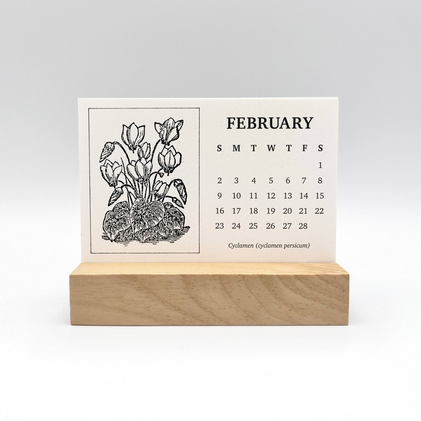 2025 Mini Desk Calendar | Seasonal Botanicals