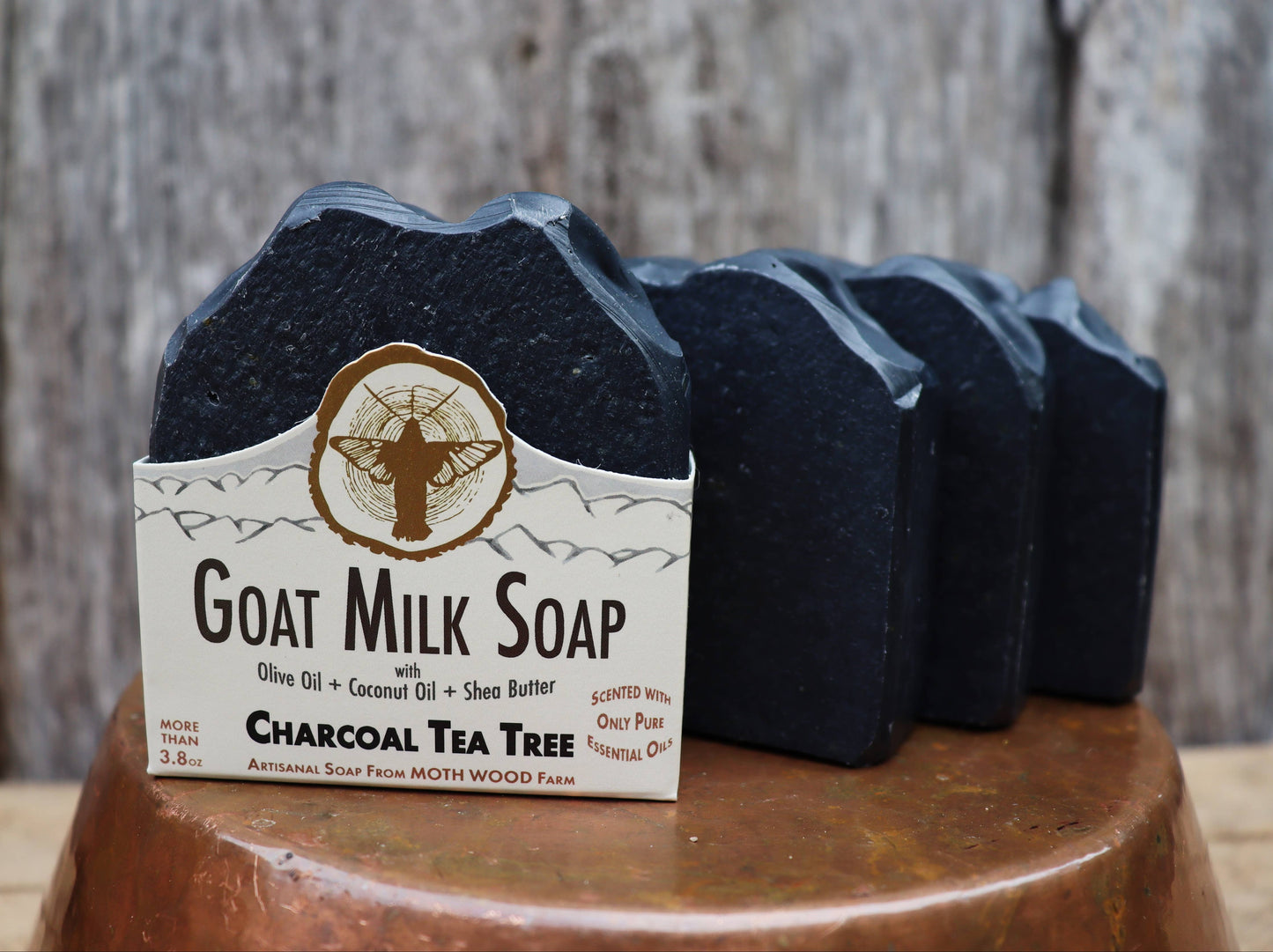 Moth wood Farm Charcoal Tea Tree Goat Milk Soap