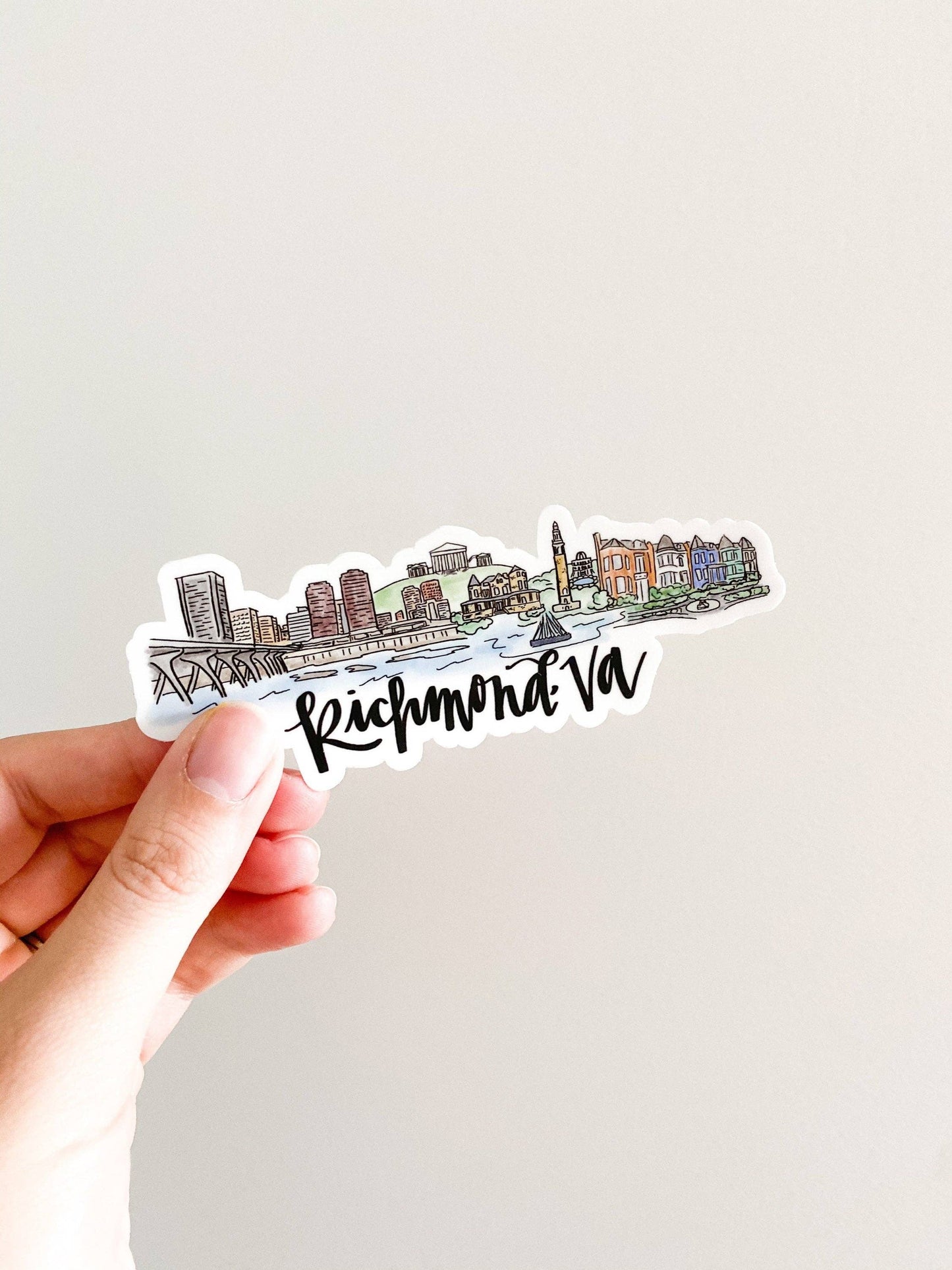 Thirteenwinks Richmond Virginia Skyline Sticker