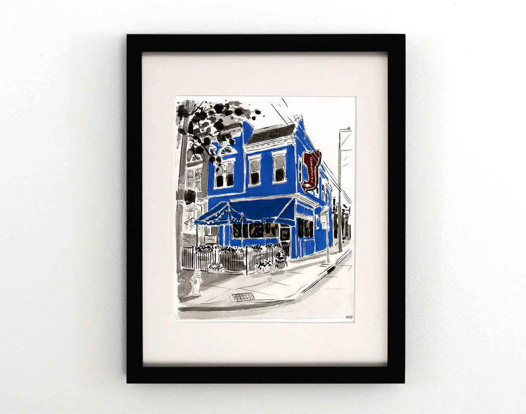 Peyton Millikan Curbside Cafe Fine Art Print