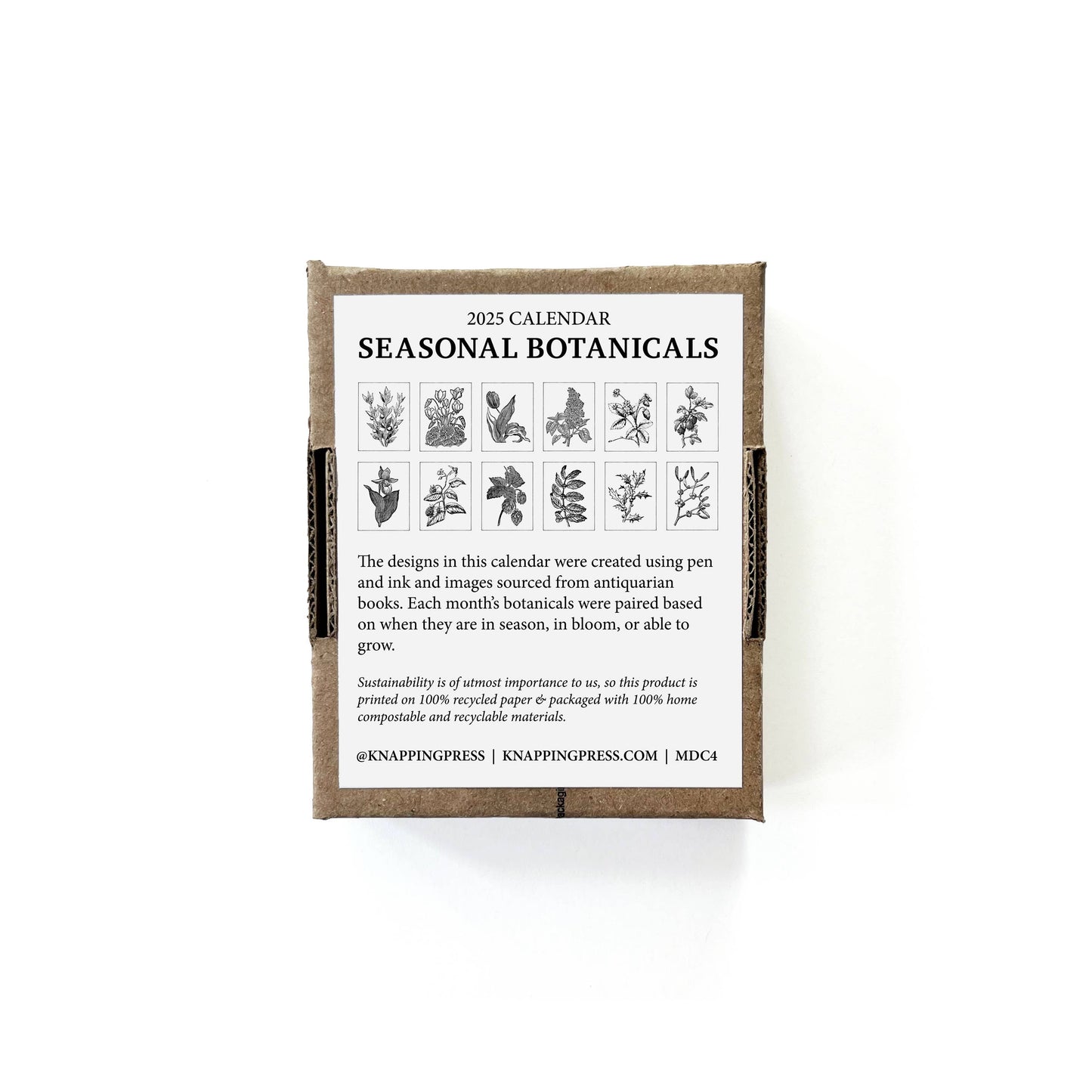 2025 Mini Desk Calendar | Seasonal Botanicals