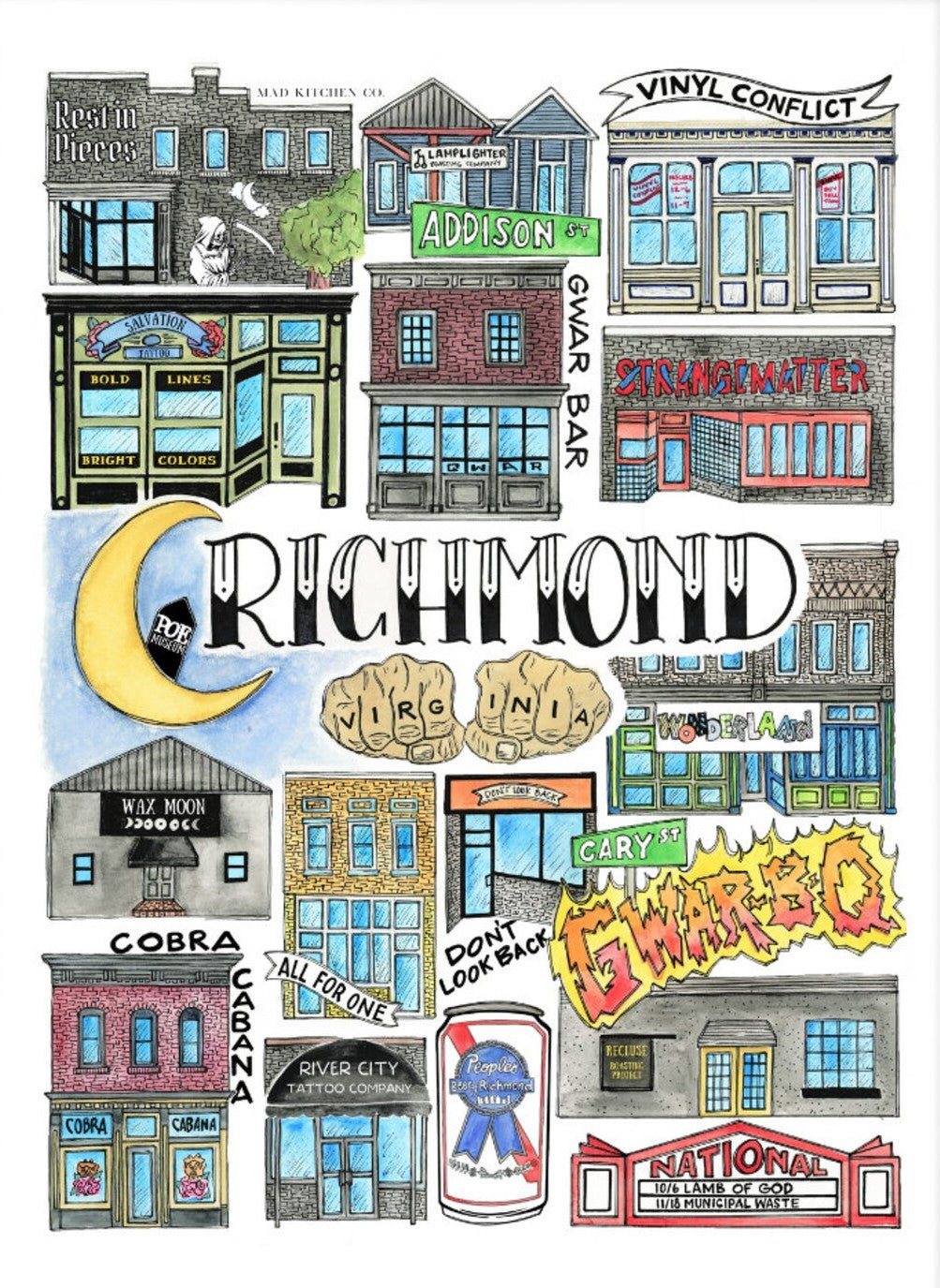 Mad Kitchen Rock on Richmond Print