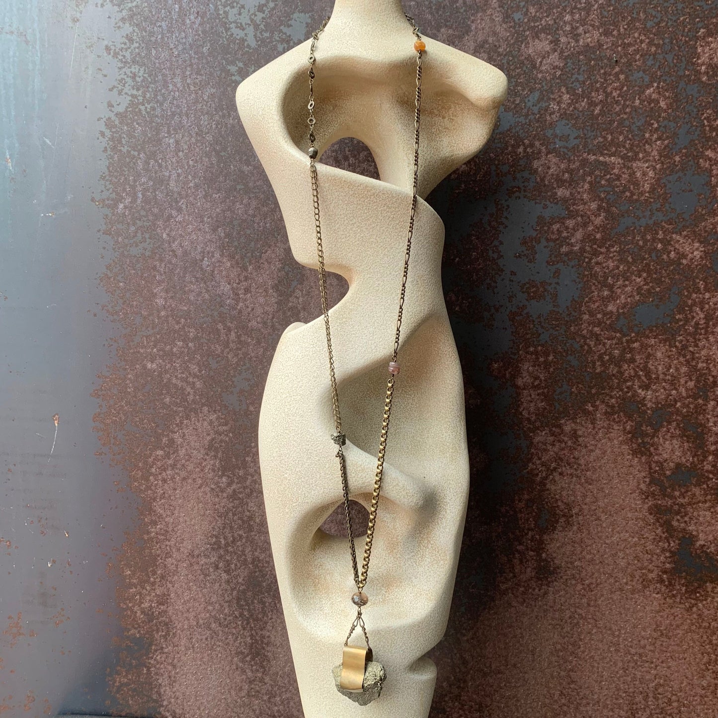 Obscuro Jewelry Pyrite Necklace