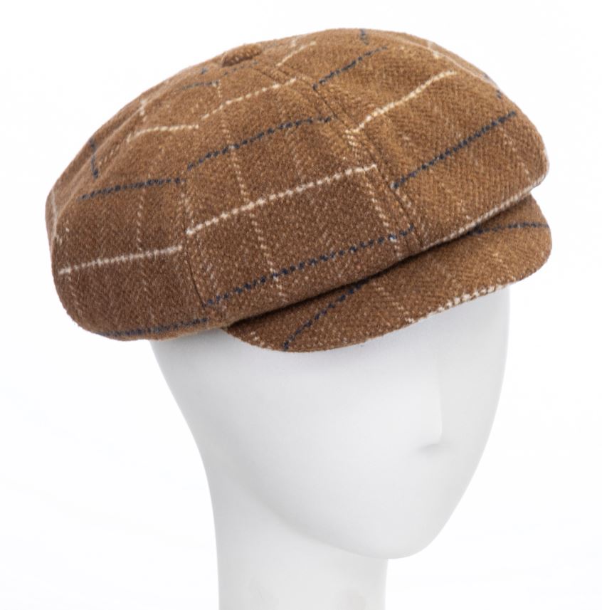 Giovannio Plaid Newsboy Cap (Two Color Styles Available)