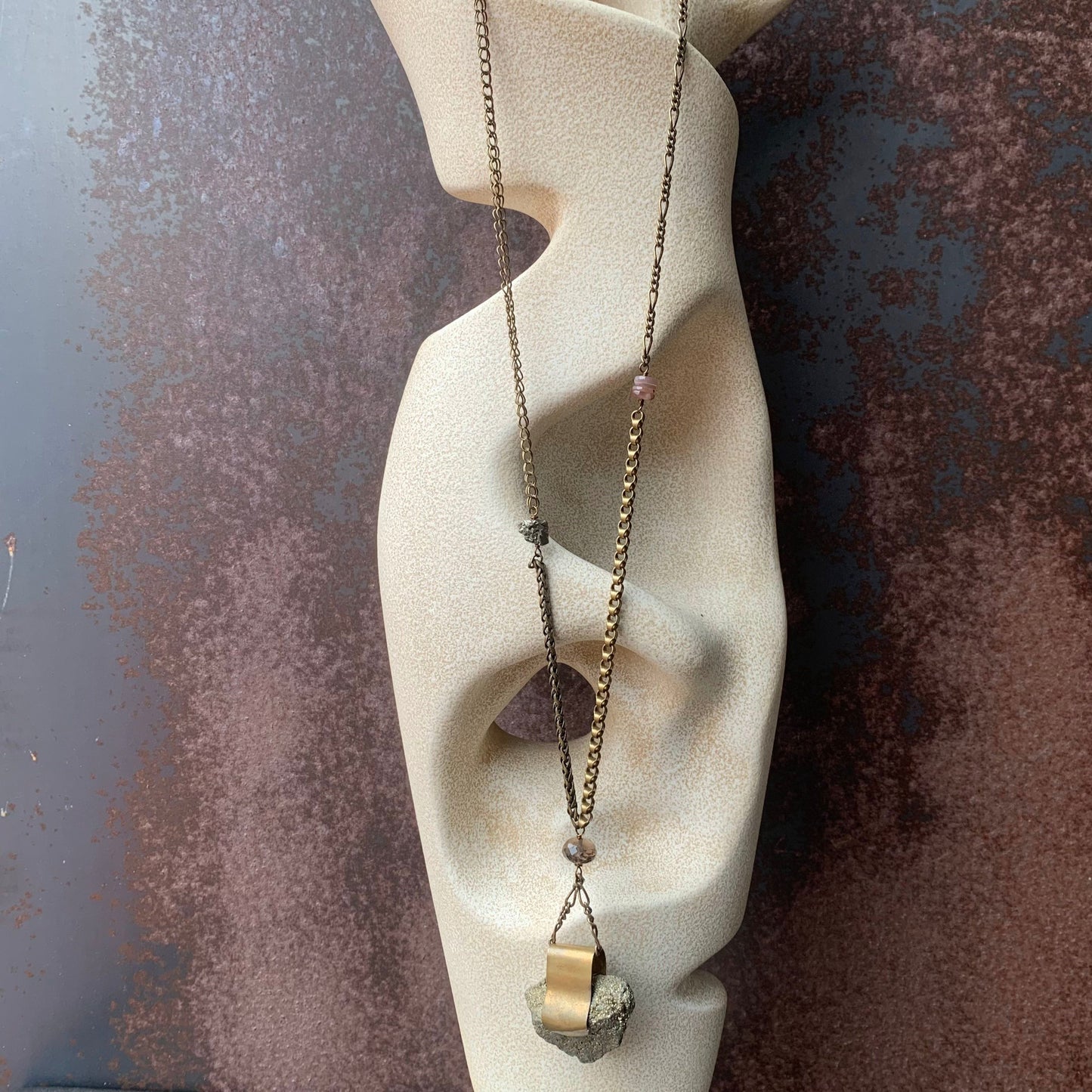 Obscuro Jewelry Pyrite Necklace