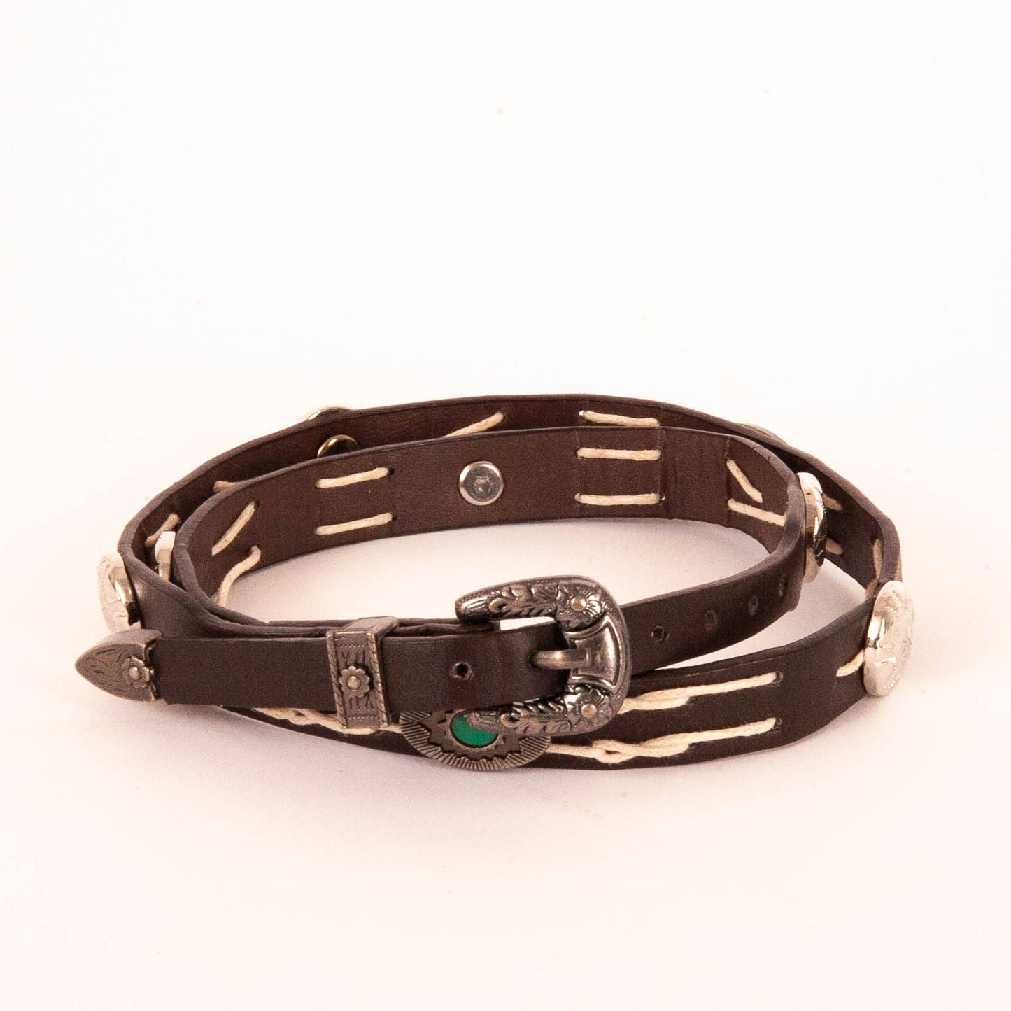 Friesian Whisperer Tooled Leather Cowboy Hat Band: Brown
