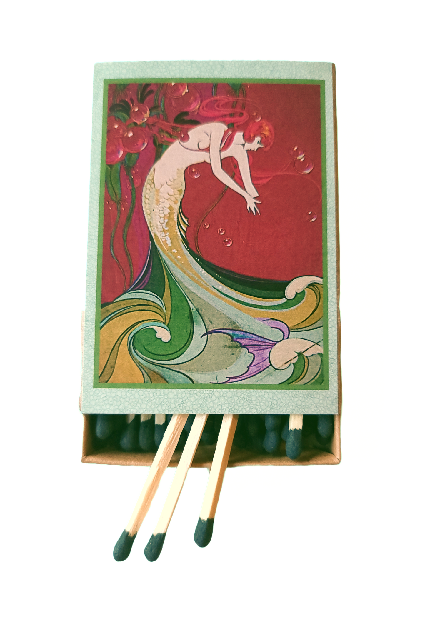 Handcrafted "Deco Mermaids" Matchboxes. 3 Designs Available