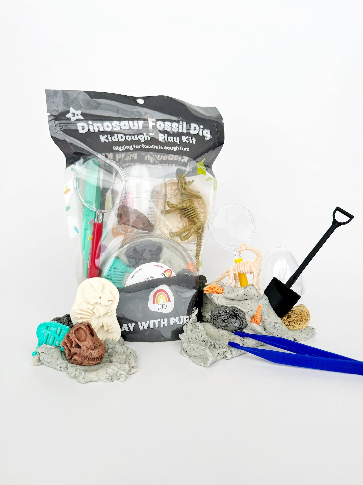 Earth Grown KidDough Dinosaur Fossil Dig KidDough Play Kit