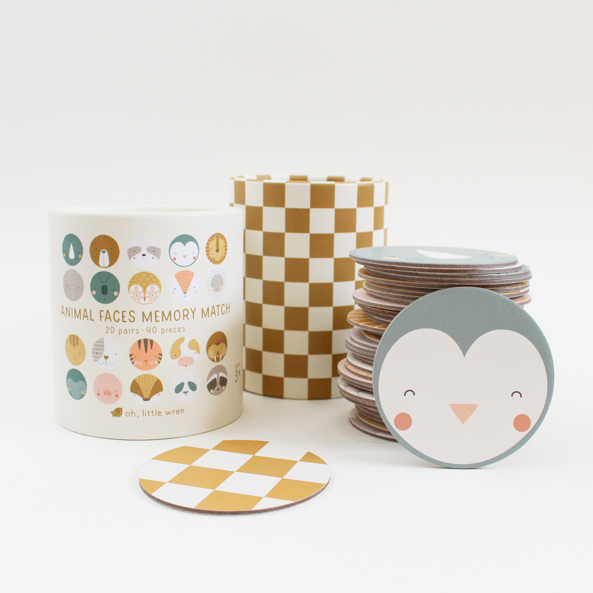 Oh, Little Wren Animal Faces Memory Match Game