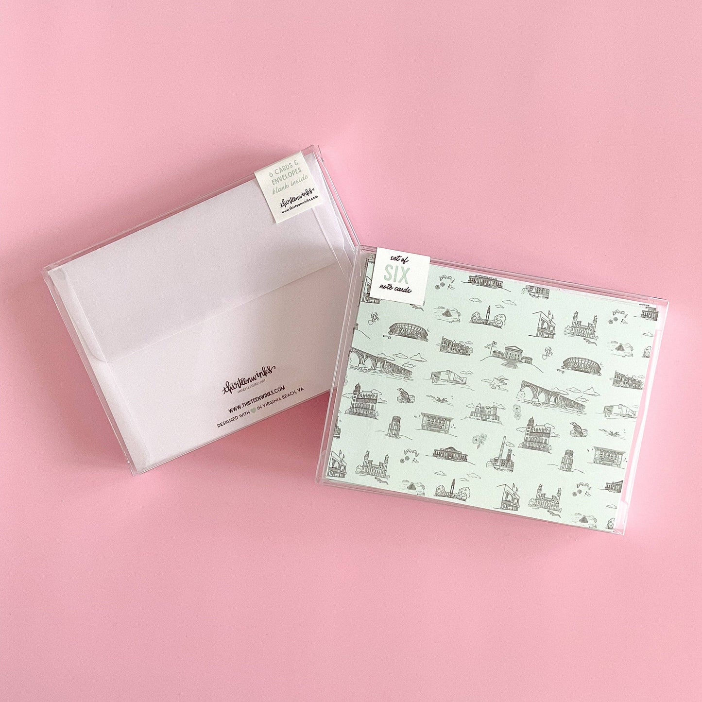 Thirteenwinks Richmond Toile Notecard Set (6)