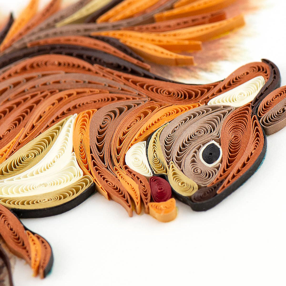 Handcrafted Quilled Squirrel Greeting Card