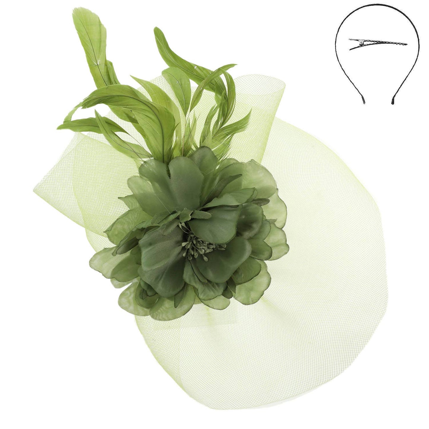 Peonies Styled Fastened Fascinator (Available in 4 Colors)