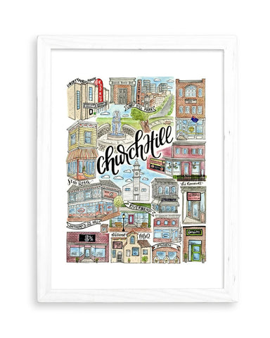 Church Hill 11x14 or 8.5x11 Print by Mad Kitchen Co.
