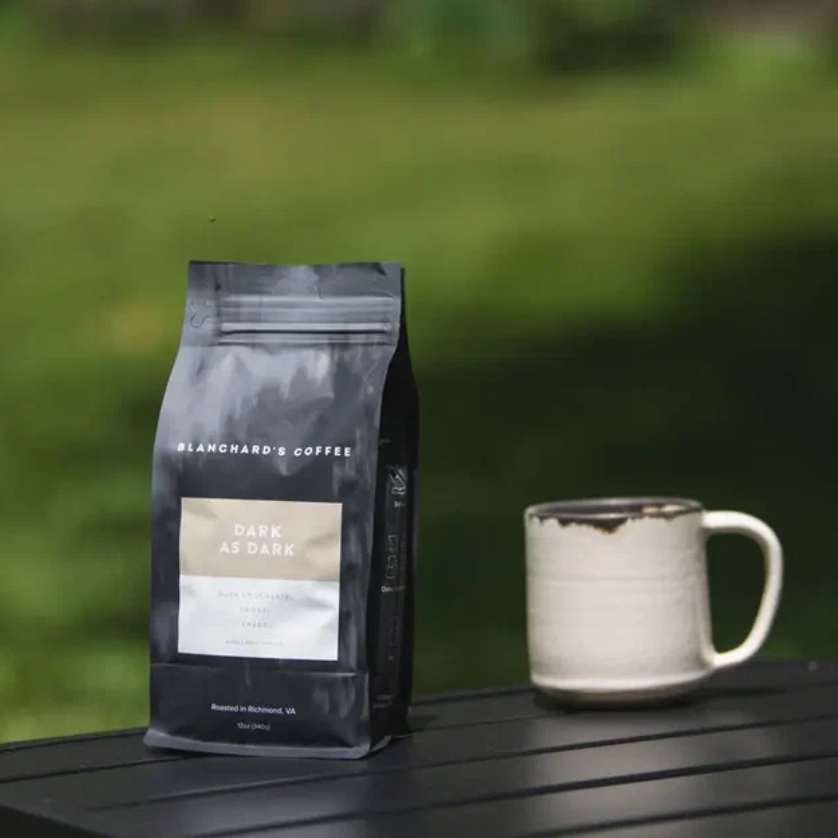 Blanchard's Coffee Co. Dark As Dark Coffee 12oz Whole Bean