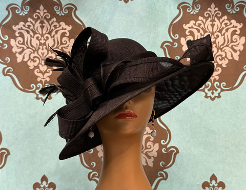 Diana Kentucky Derby Hat in Black