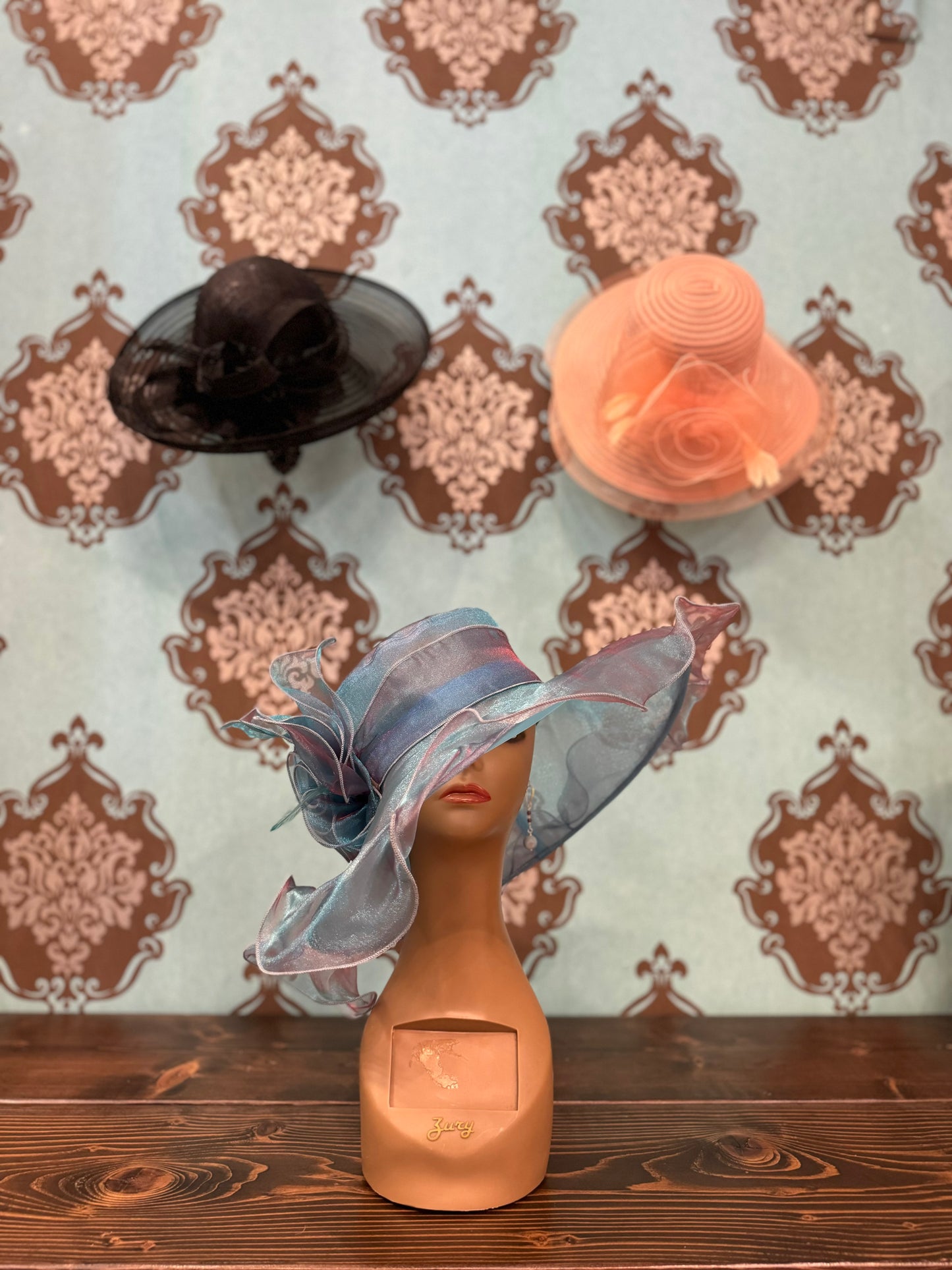 Gwendolyn Kentucky Derby Hat in Turquoise