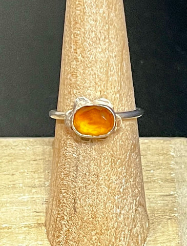 Obscuro Hessonite Garnet silver Ring