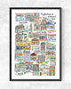 Neighborhoods of Richmond, Virginia 11x17 Print by Mad Kitchen Co.