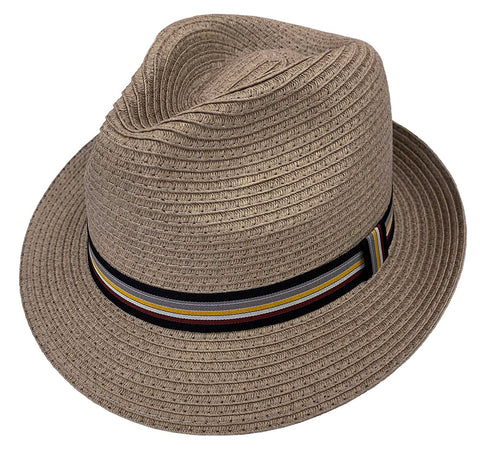 Broner Orleans Pinch Front Trilby in Taupe