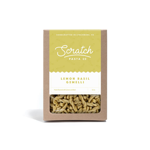 Lemon Basil Gemelli Vegan Pasta
