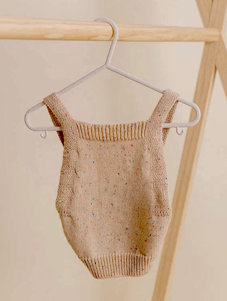 Dandillie Sprinkle Knit Top & Blommer Set in Hazelnut