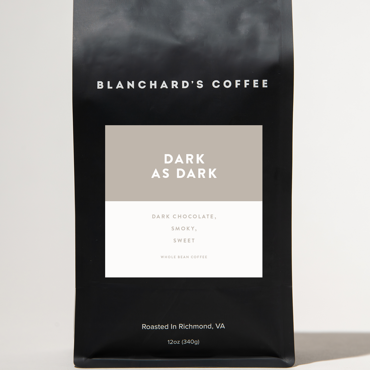 Blanchard's Coffee Co. Dark As Dark Coffee 12oz Whole Bean