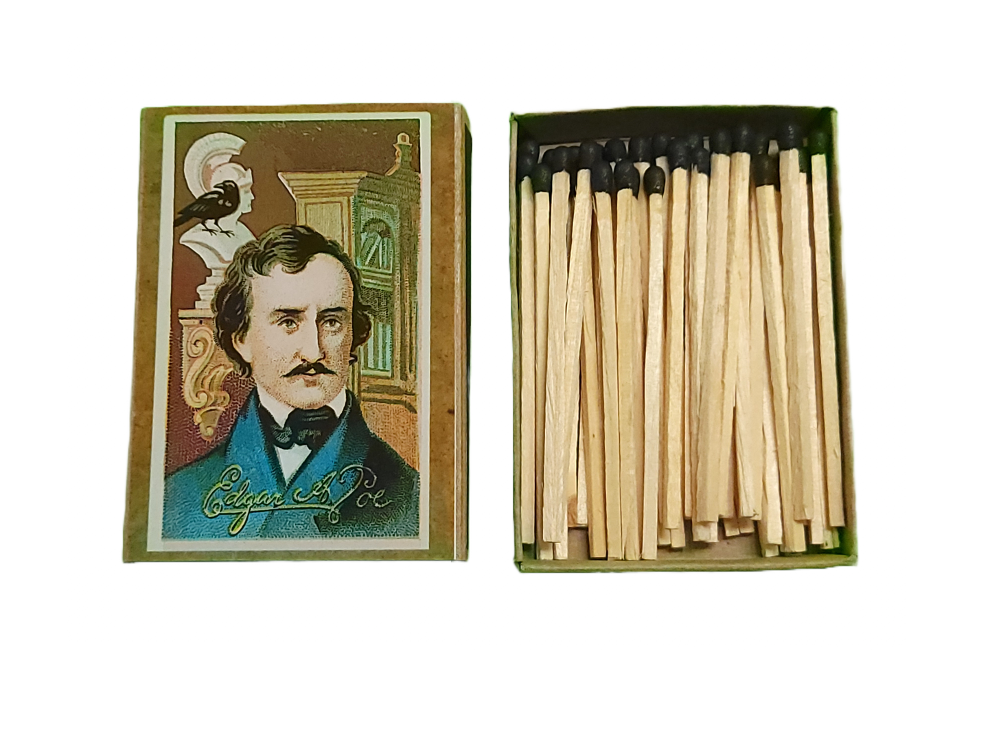 Handcrafted Decorative "Edgar Allan Poe" Matchboxes. 3 Designs Available.