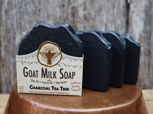 Moth wood Farm Charcoal Tea Tree Goat Milk Soap