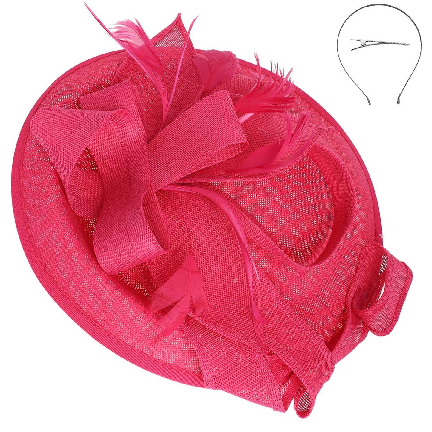 Ribbon Flax Fabric Fascinator Headband (Available in 3 Colors)