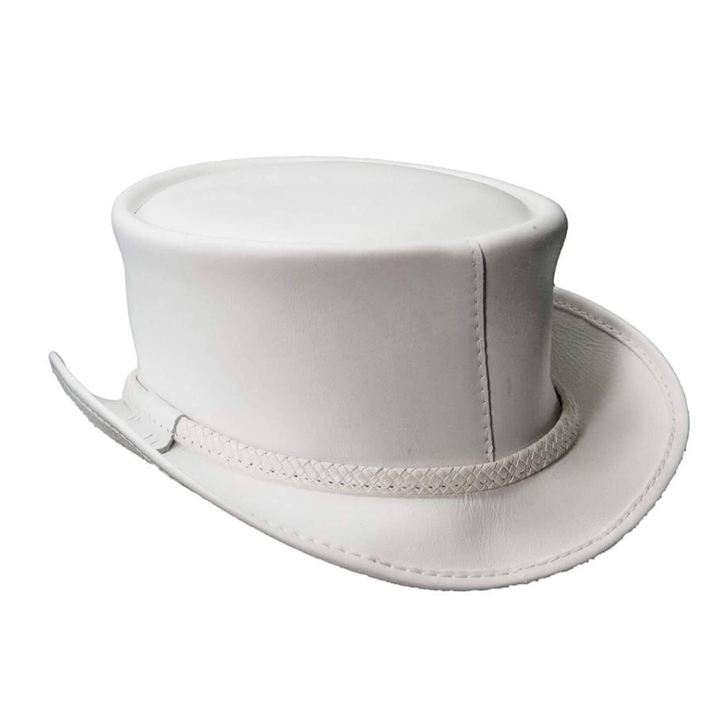 American Hat Makers Ghost Rider - White Leather Top Hat